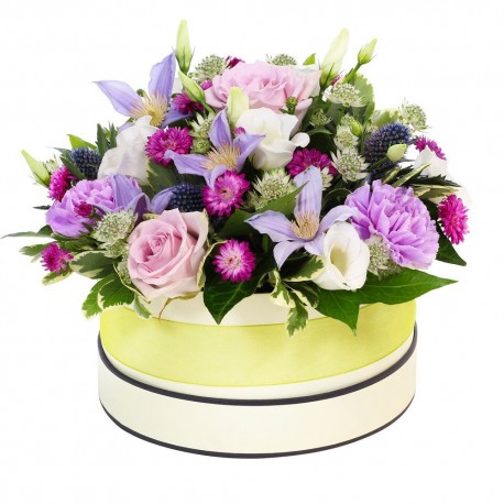 Moonlight Hat Box Floral Arrangement